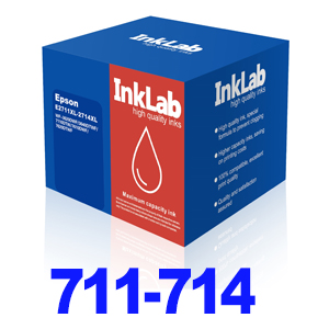 InkLab 711-714 Epson Compatible Multipack Replacement Ink