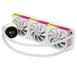 CiT Pro Glacier Watercooler 360mm White With Temperature Display