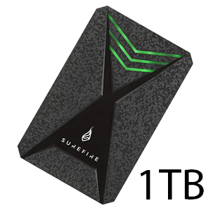 SureFire External Gaming HDD 2.5" USB 3.2 Gen 1 1TB Black