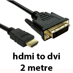 2MTR BLACK HDMI M - DVI-D CABLE