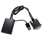 MAXAM VGA to HDMI with USB POWER CABLE