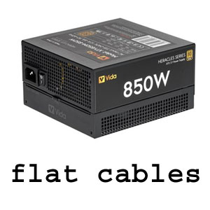 VIDA 850W Heracles Black ATX 3.1 Gaming PSU, 80+ Bronze,  Flat Black Cables, PCIe 5.1, 