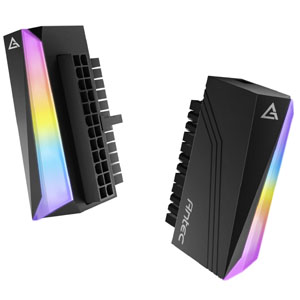 Antec 24-Pin 90-Degree ARGB Adapter - ATX Connector, 5V 3-Pin, Smarter & Cleaner Cabling, ARGB Sync Support