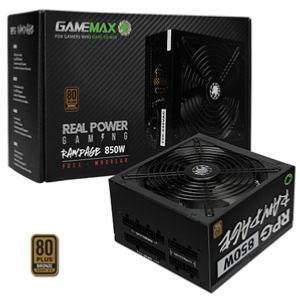 GameMax 850W RPG Rampage Fully Modular PSU, 80+ Bronze, Flat Black Cables, Power Lead Not Included